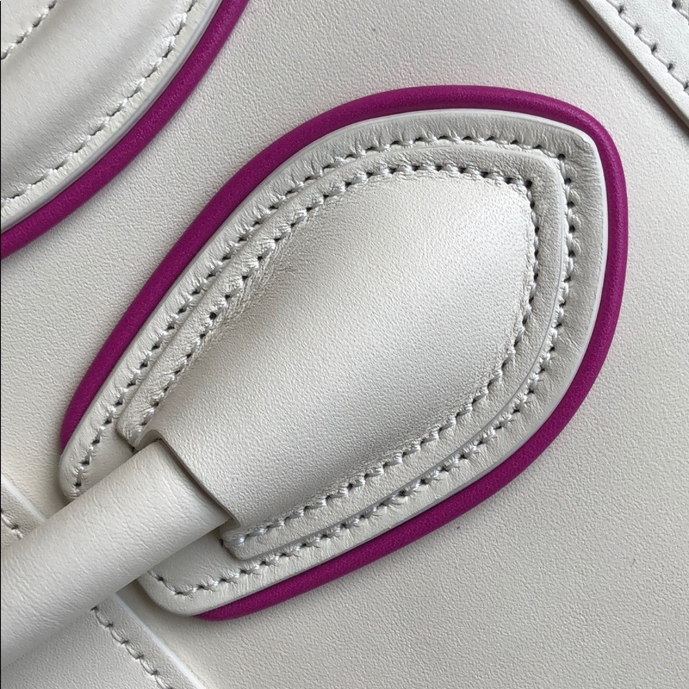 ❗️SOLD❗️Celine White/Magenta Micro Luggage Tote - Picture 15 of 16